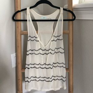 Lightweight tank with beading & mesh front detail